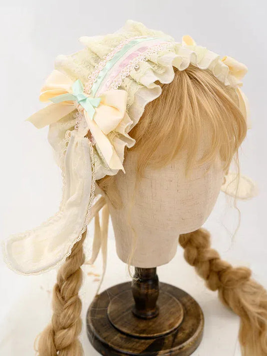 Serre-tête beige avec oreilles de lapin