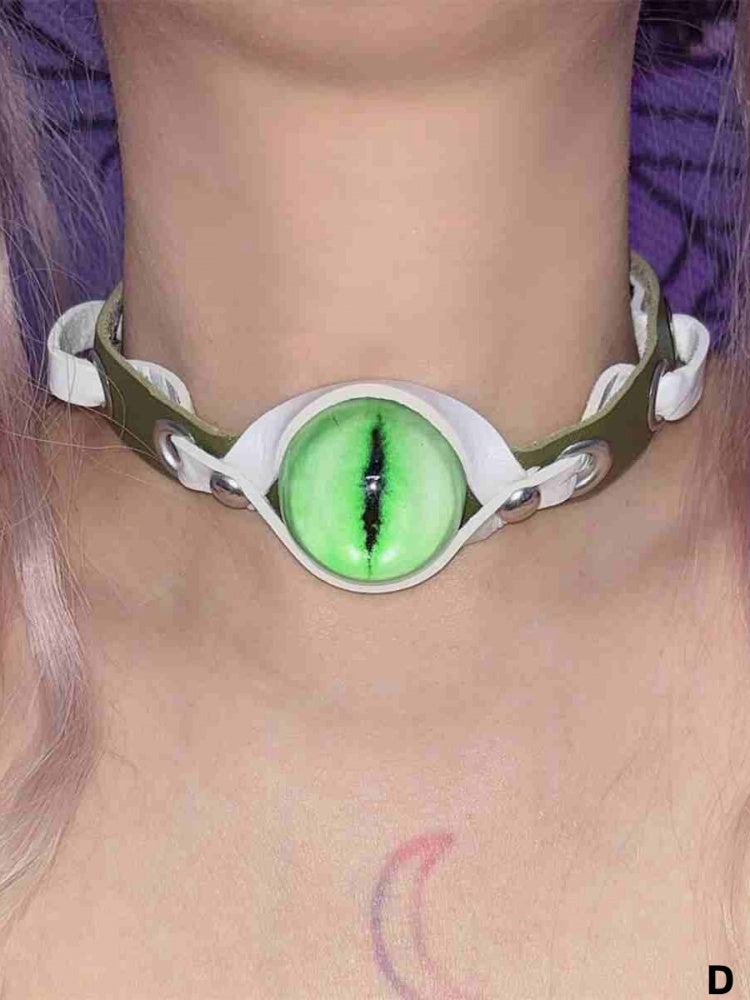 Gothic Punk Eyeball Choker