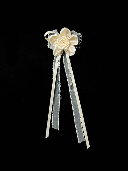 ブローチ フラワー / パープル ブラック ベージュ レッド