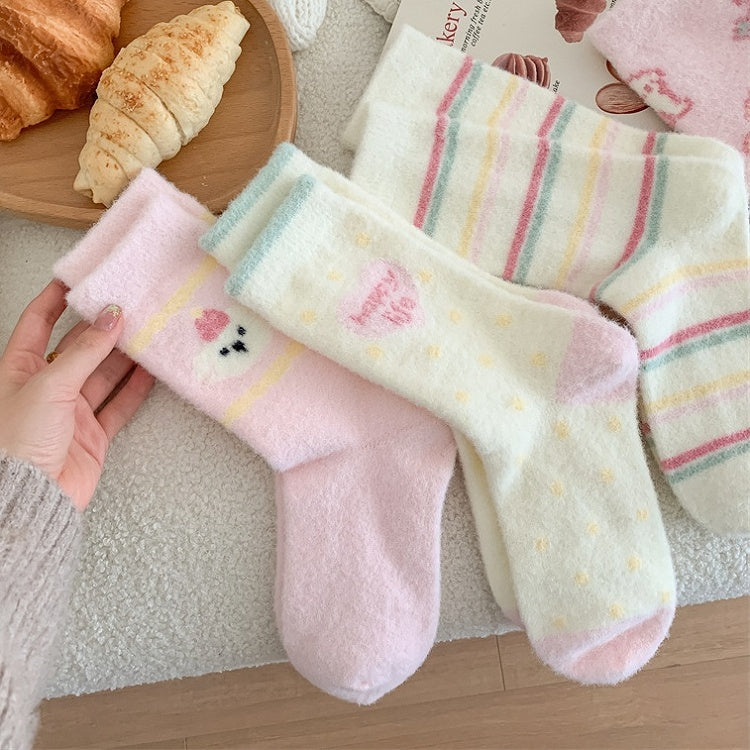 Sweet Cute Coral Fleece Socks