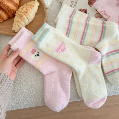 Sweet Cute Coral Fleece Socks