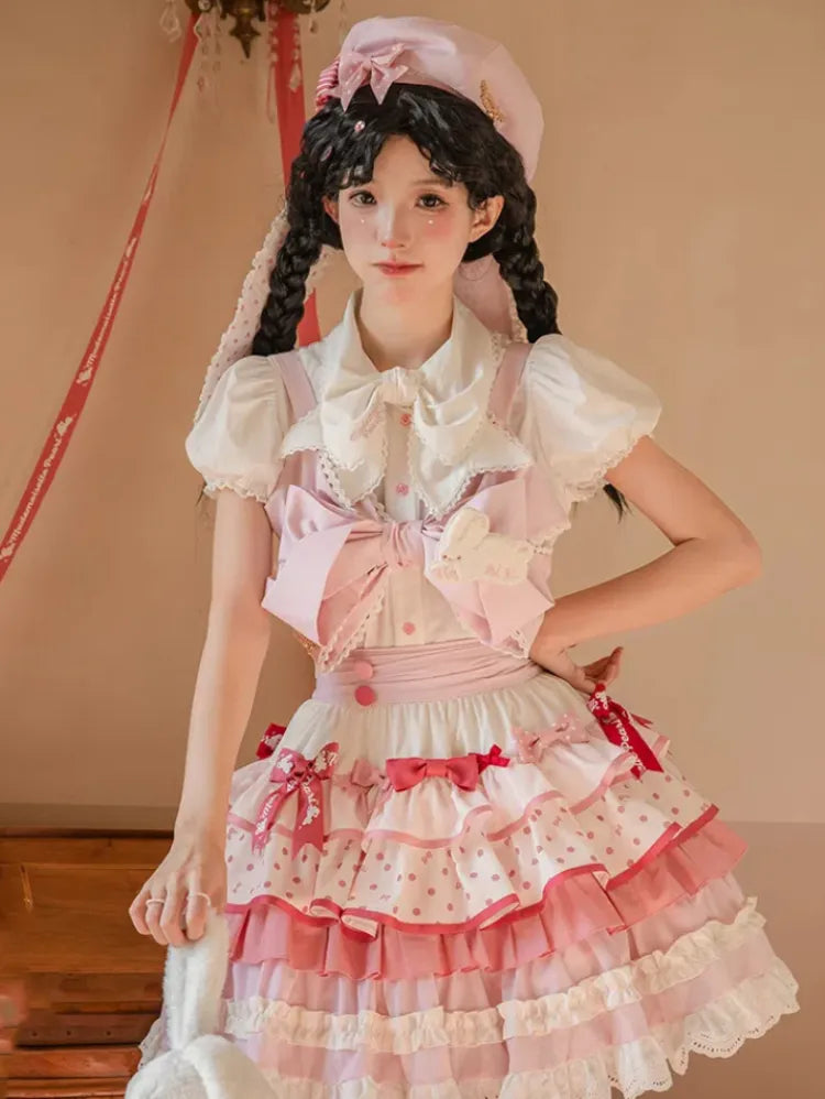 Top Big Cami Pink Bow