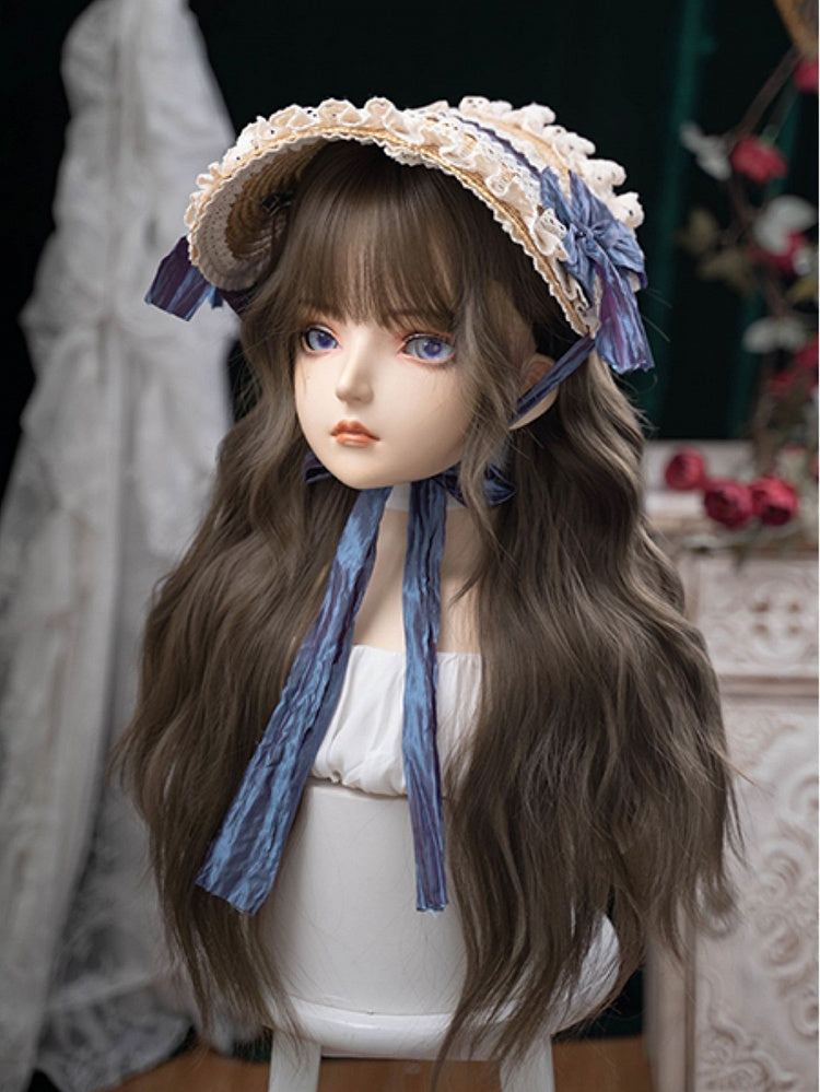 With Brown Bangs Air 72CM Wig Wavy Length