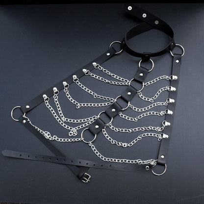 Chain With Black Belt Chest Waist Cyberpunk