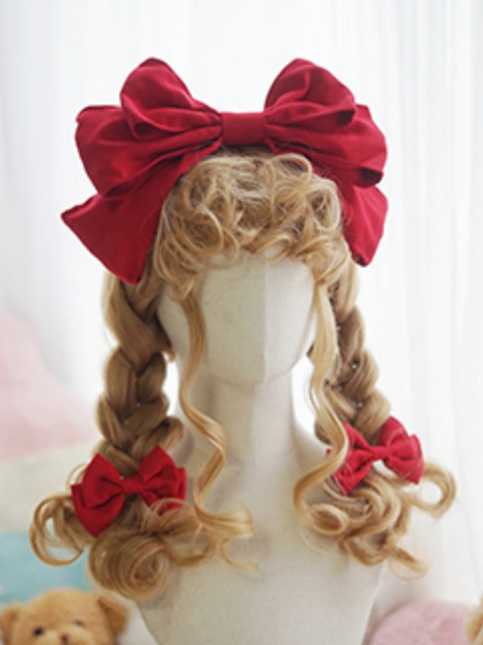 Blonde/White/Brown/Pink/Light Blonde Long Wavy Wig With Curly Bangs