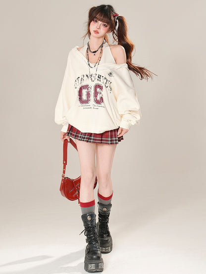 Beige/Gray Blokette Bittersweet Neck with Hoodie Core Halter Top Glamorous