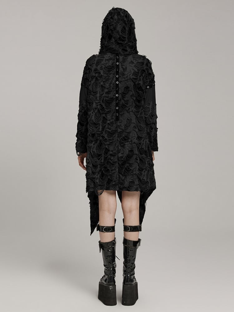 Black Wasteland Punk Decayed Coat