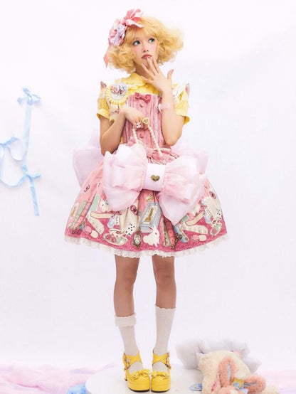 Best Seller Light Pink Cute Big Bow Backpack