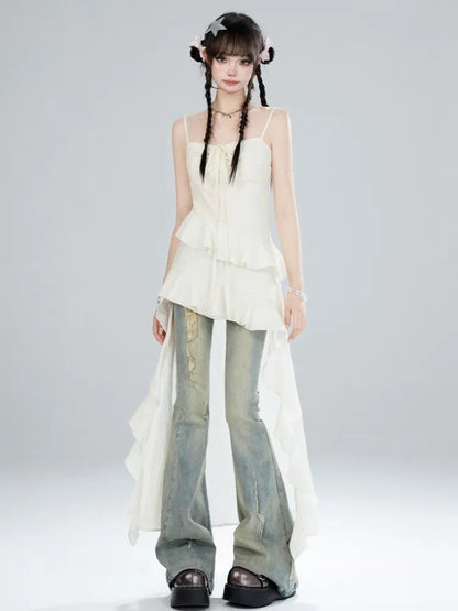 Skirt Apricot Dress Holiday Summer High-low