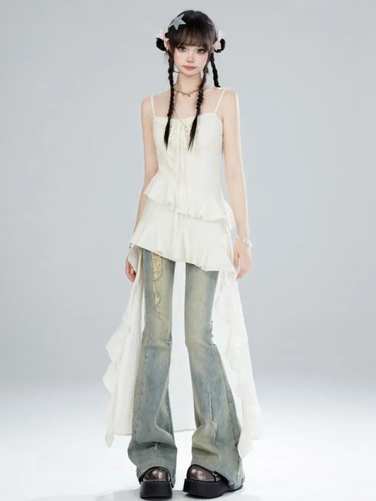 Skirt Apricot Dress Holiday Summer High-low