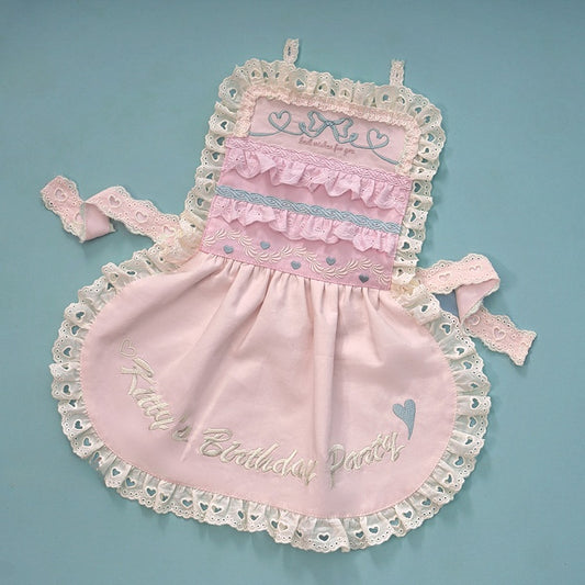 Eyelet Lolita Pink Scalloped Trimmed Apron Sweet