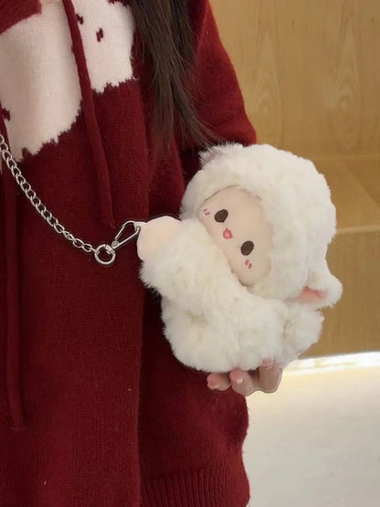 Cute Little Lamb White Plush Backpack/Crossbody