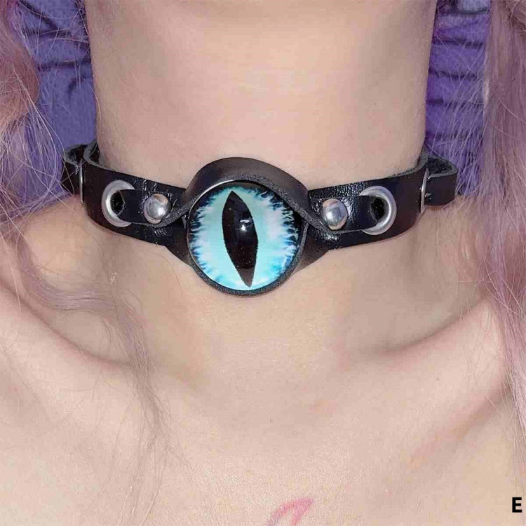 Gothic Punk Eyeball Choker