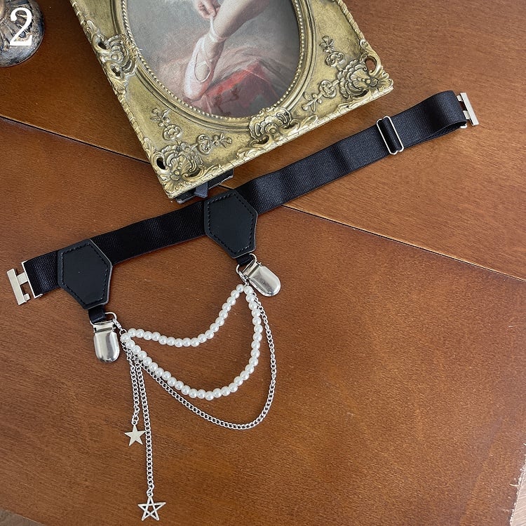 Leg Straps Stockings/Black Warmers/Leg Lace Underknee Black Ruffle Pattern White Loop Hollow-out Stockings/Self-tie Floral