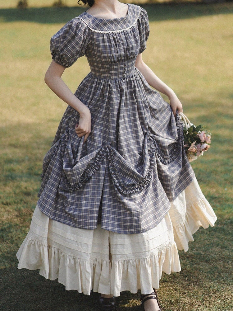 ウエストコットン裾クリーミーホワイトスカートフリルアンダーゴム