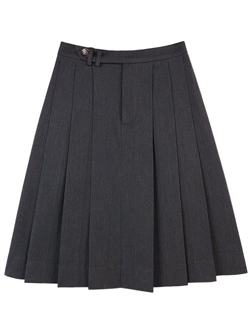 Dark Grey Pleated Skirt