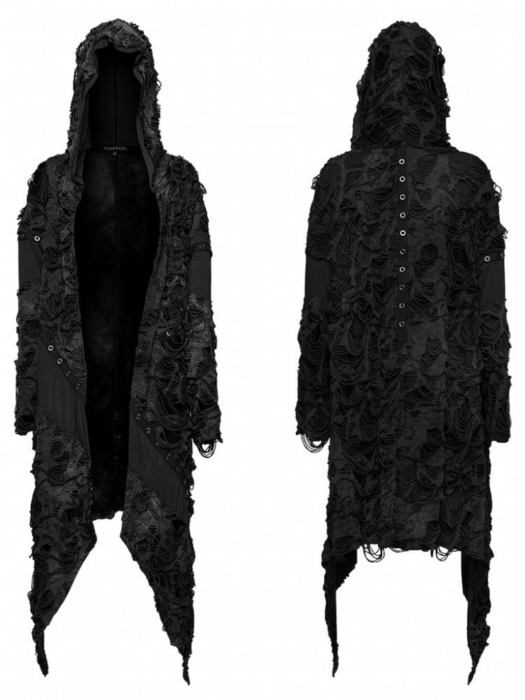 Black Wasteland Punk Decayed Coat