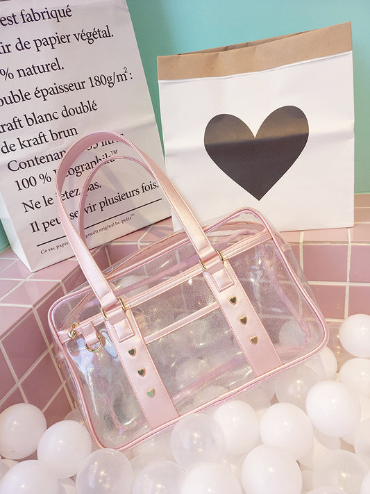 Pink/Black Sheer Ita Tote Bag