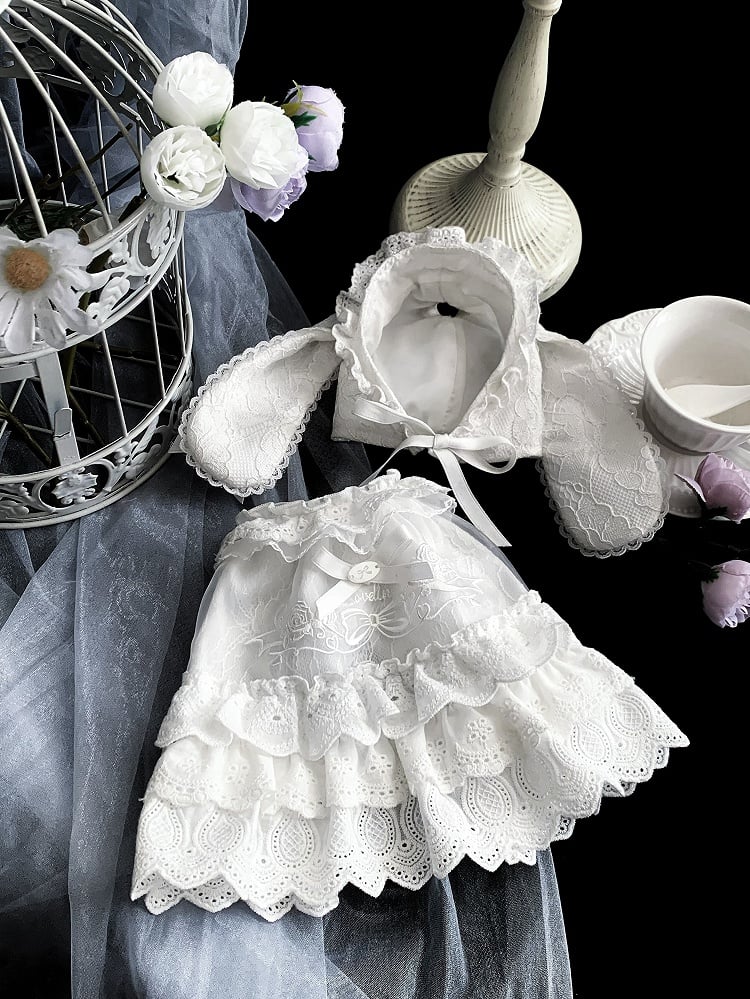White Backpack / Bag Crossbody + Lamb Hat Dress