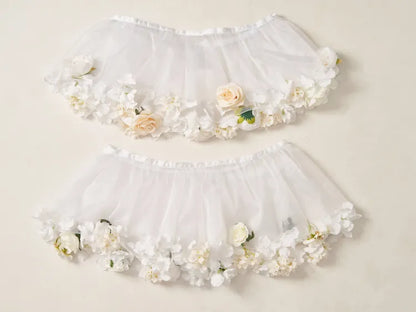 Spring Harvest Length Floral 35cm/45cm WhiteWhite- Petticoat