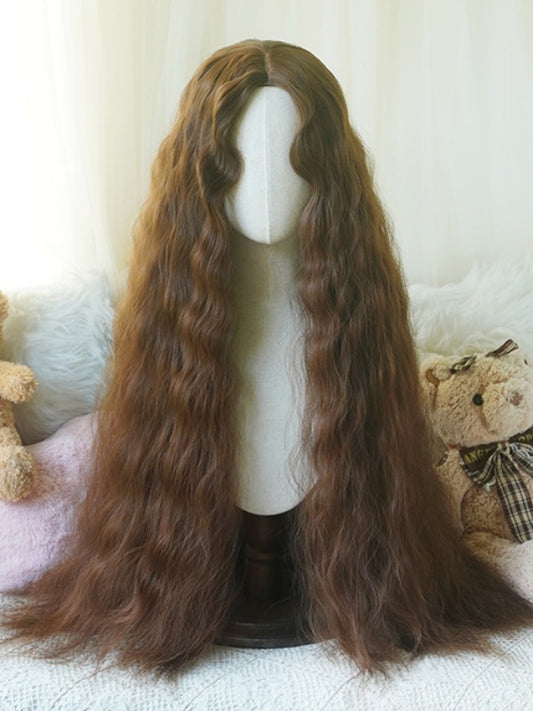 Caramel/Blonde/Pink/Light Blonde Hip Length Curly Wig