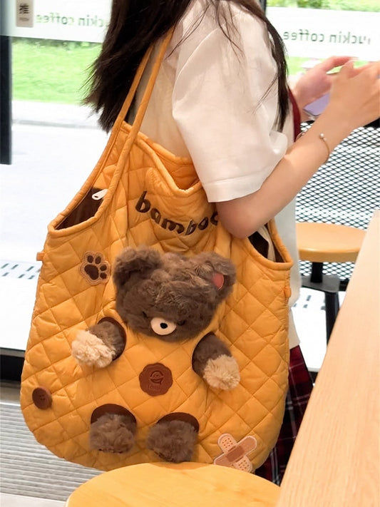 Design Yellow Detachable Bag With 3 Cut-out Crossbody Options Plushie