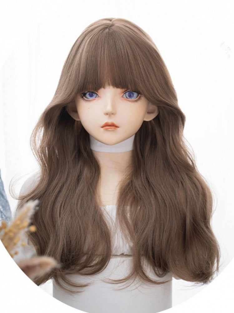 Length Wig Bnags Air Brown 62CM With Wavy