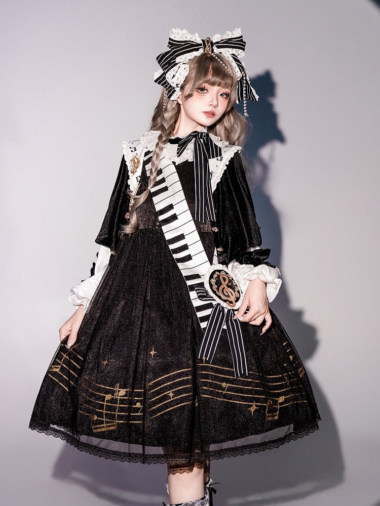 Bead Black and White Striped Bowknot KC