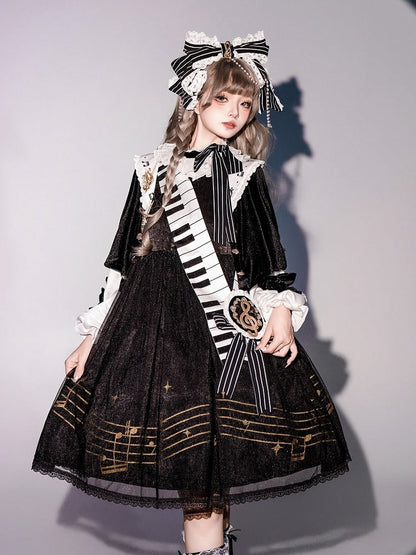 Bead Black and White Striped Bowknot KC