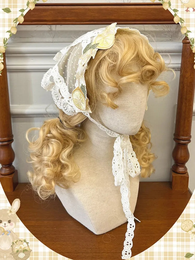 Embroidery Scarf Applique Lemon Triangle