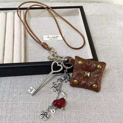Charm Heart-shaped Key Chain Y2K