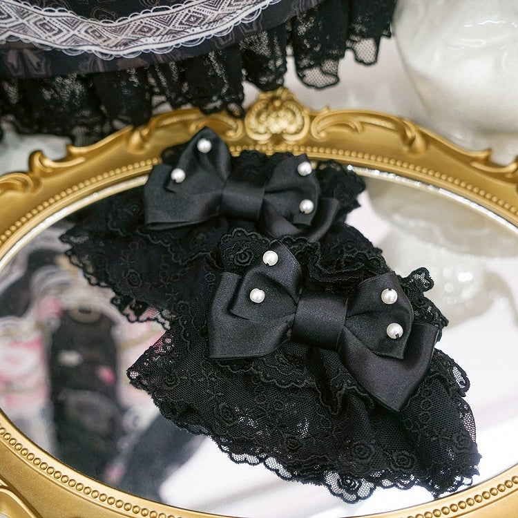 Pink Blue Black Wrist Cuffs /
