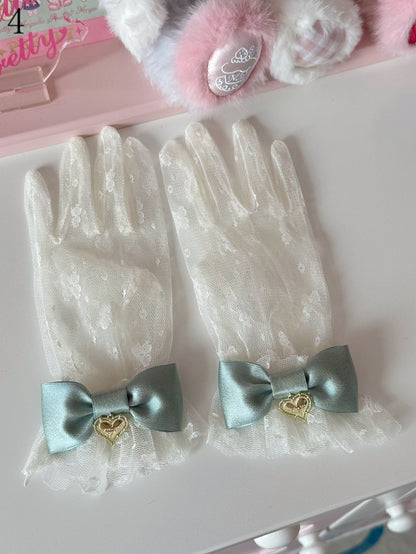 Crown/Heart Bowknot Lace Gloves Options Charm 16