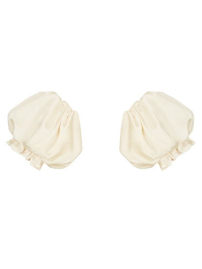 / Puffärmel Grau Beige Blau