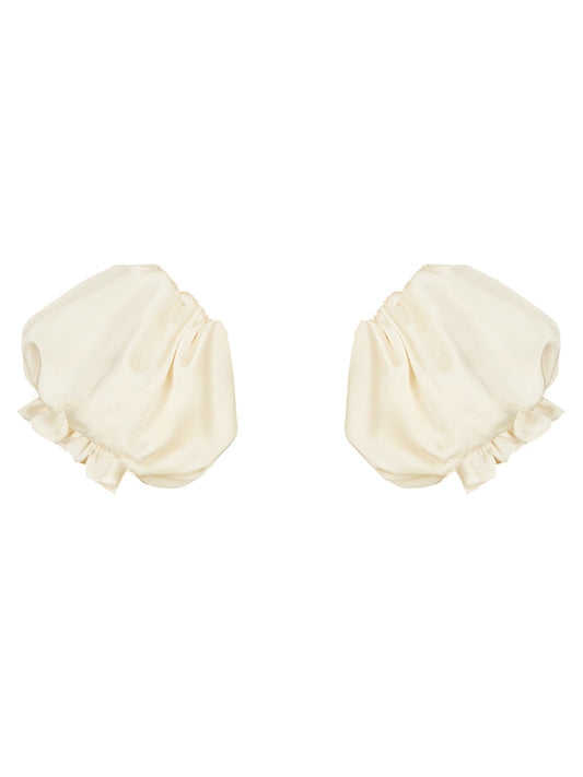 / Puffärmel Grau Beige Blau