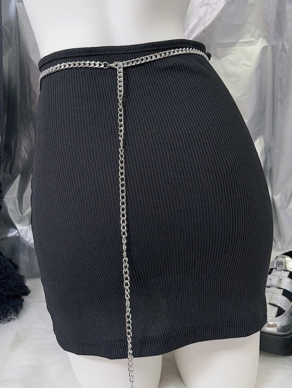 Kette Mond Taille Silber Y2K Charm