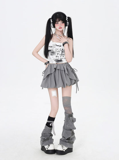 Top/Bubble Gray Skirt Three Wear Ways