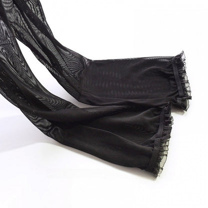 Trim Sleeves Black Gothic Lace