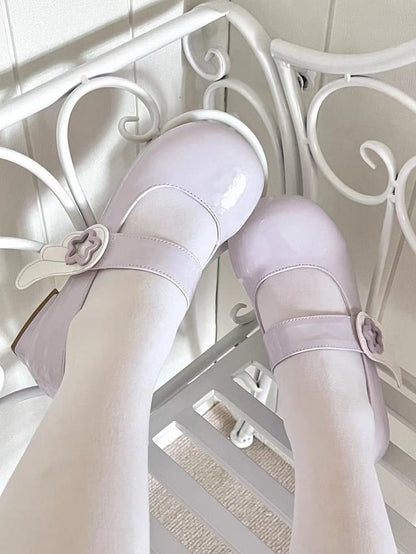 Jirai Kei Light Purple Lolita Star Wing Mary Jane Shoes