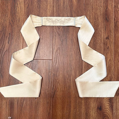 Pink / Blue / Gold Tulip and Bowknot Sash