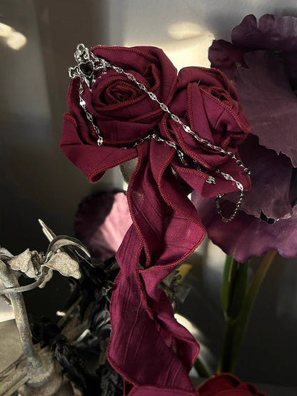 Red/White/Dark Blue/Pink/Purple Gothic Lolita Rosette Brooch
