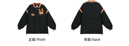 Doudoune noire Zootopia Nick Applique à manches détachables