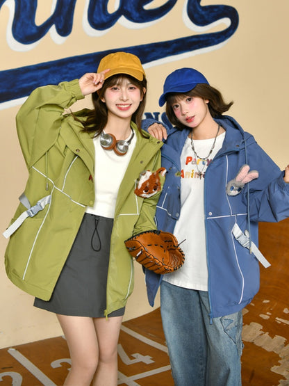 Zootopia Nick and Judy Green/Blue Hooded Jacket