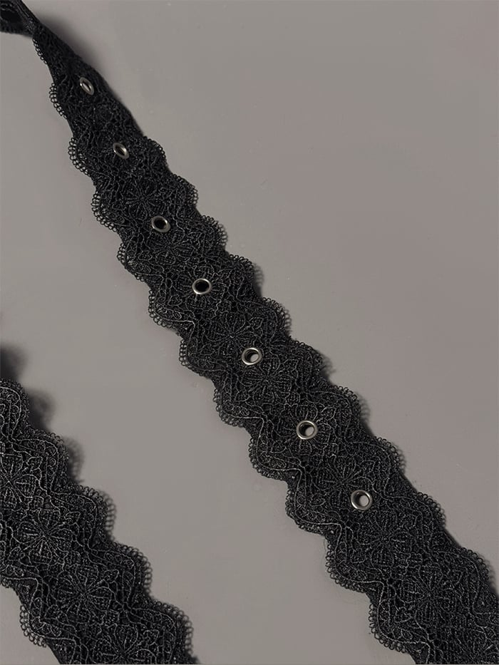 Heart Black Belt White Buckle / Red