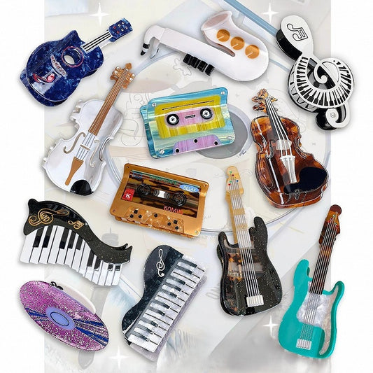 Options Claw Clip Y2K Musical 17 Instruments Mini