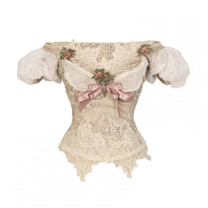 Puff Sleeves and Edwardian Vintage Top Off-the-shoulder Neckline