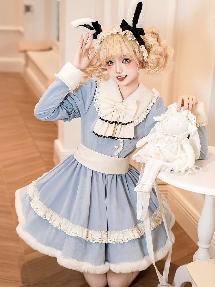 Creamy Bowknot Jabot Brooch