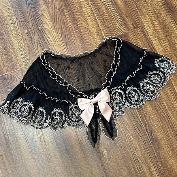 Rosa / Blau / Schwarz / Gold Schal Tulpensaum