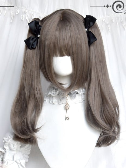 Two Clips Ponytails Wavy Grey Short Claw With Wigs