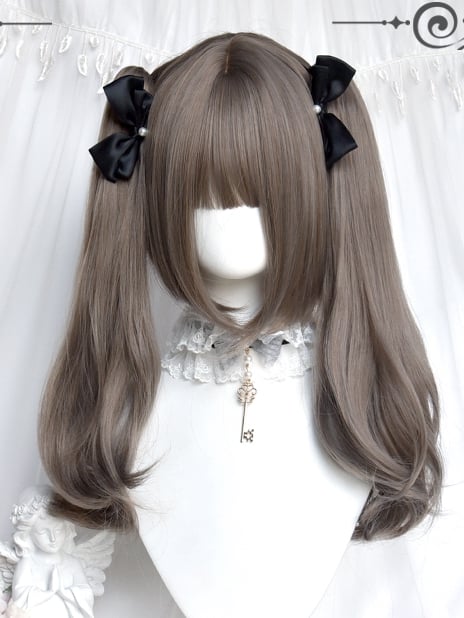 Ponytails With Claw Wigs Short Wavy Two Clips Grey